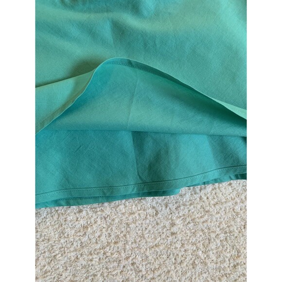 Nine West Weekend Sleeveless Teal Aqua Turquoise Eyelet Top Size 12 100% Cotton - Picture 5 of 9
